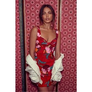 Free People Vibrant Floral Mini Dress